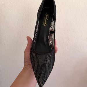 Frederick's of Hollywood Elegant Black Lace Heels